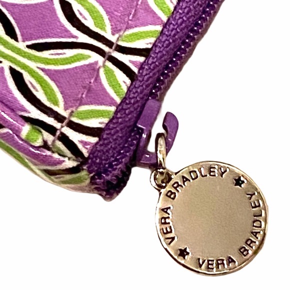 Vera Bradley Purple Green Frill Bag / Pouch Wallet - Picture 6 of 7